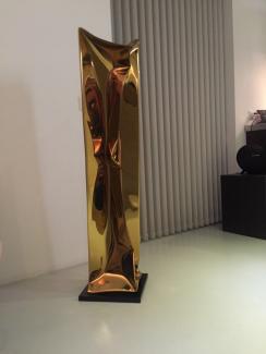 Golden Column, high polished, 125x25x25cm