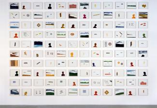 120 watercolours, installation Galerie Kai Hilgemann, 2005